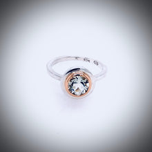 Load image into Gallery viewer, Natural Green Amethyst Gold and Sterling Silver Ring