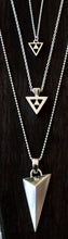 Load image into Gallery viewer, Silver Triangle Necklace
