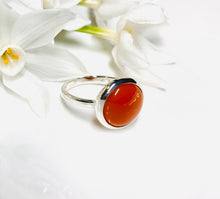 Load image into Gallery viewer, Carnelian and Sterling Silver Ring
