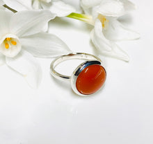 Load image into Gallery viewer, Carnelian and Sterling Silver Ring
